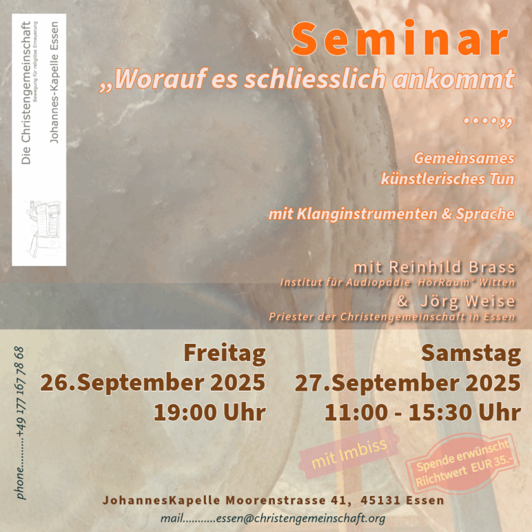 „Worauf es schliesslich ankommt…“