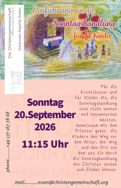 Einführung in die Sonntagshandlung für die Kinder
