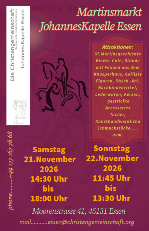 „Martinsmarkt                                         der JohanesKapelle“                                  – Gemeinde Essen