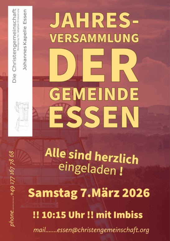 „Jahresversammlung der Gemeinde Essen“