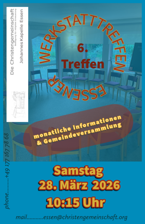 6.Essener Werkstatttreffen   Monatliche GemeindeWerkstatt / Versammlung