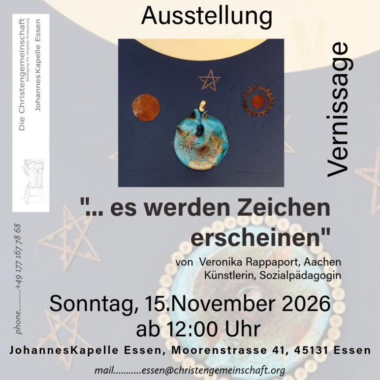 Ausstellung – „… es werden Zeichen erscheinen“