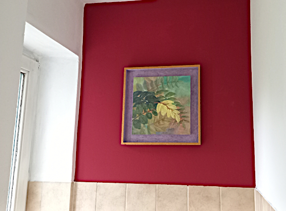 Gespendetes Bild im Damen-WC