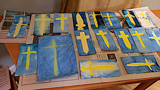 Michaelschwerter wurden gemalt