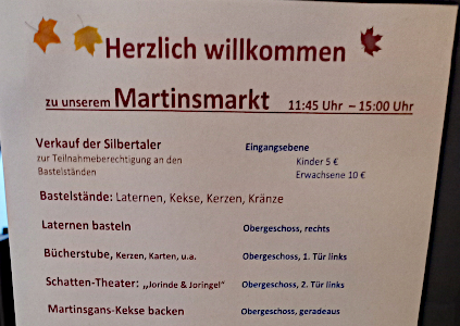 Aushang Martinsmarkt