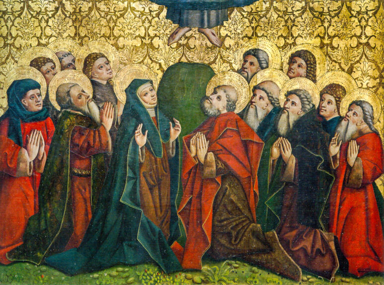 Meister des Rottweiler Hochaltars - Himmelfahrt Christi (um 1440)